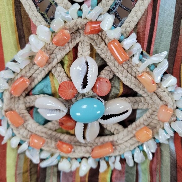 Nanette Lepore Multicolor 100% Silk Shell Accents Striped Lightweight Dress 4 - Picture 5 of 15